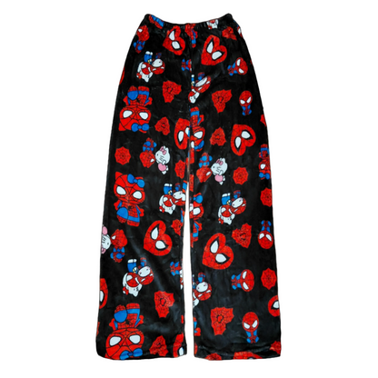 Hello Kitty x Spiderman Pajama Pants Black Pajamas