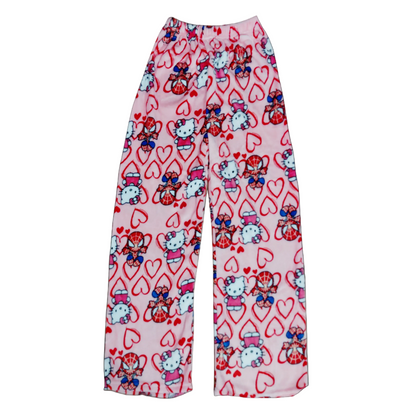Hello Kitty x Spiderman Pajama Pants Pink Pajamas
