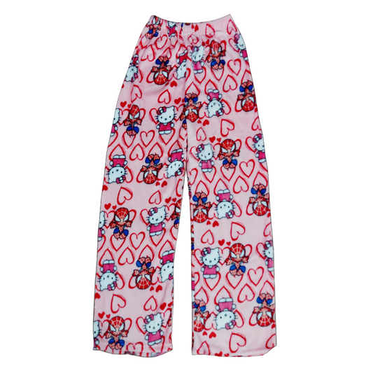 Hello Kitty x Spiderman Pajama Pants Pink Pajamas